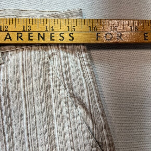 Christopher & Banks Womens Striped Cropped Pants Size 10 Stretch Straight Casual - Picture 6 of 10